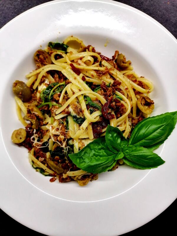 Błyskawiczne wege spaghetti