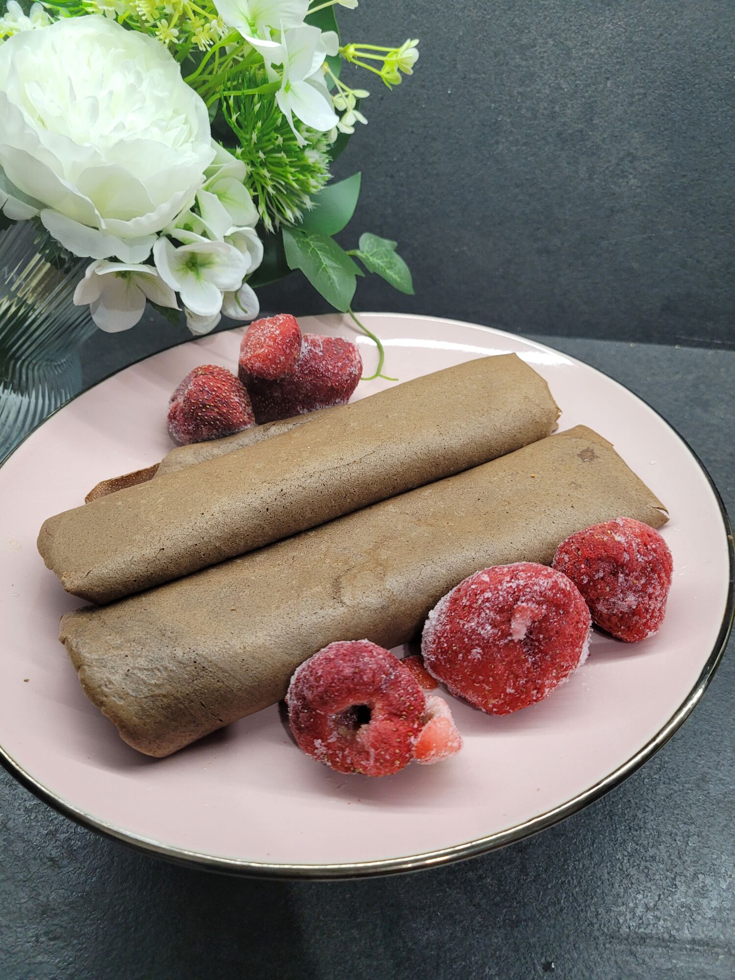 naleśniki low fodmap, z kremem z tofu